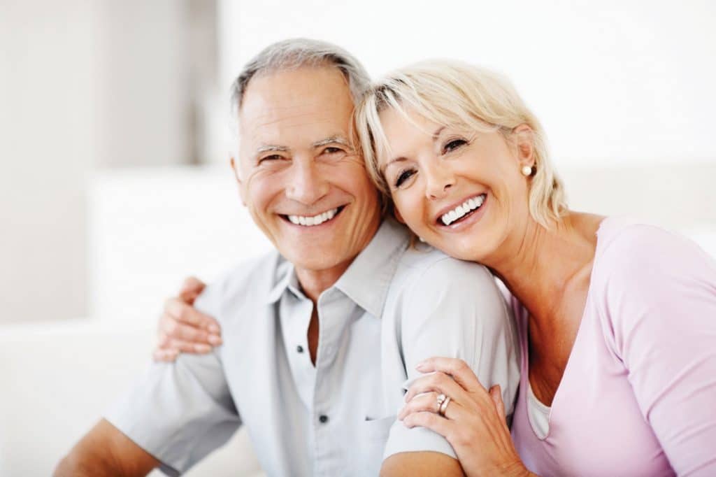 Couple with implant supported dentures